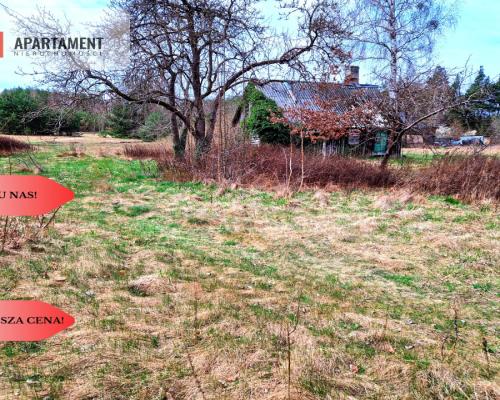 Działka budowlana z drewnianym domkiem.Tylko u nas