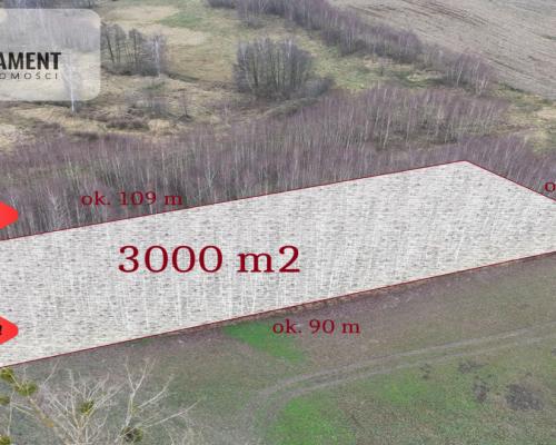 * Działka 3000m2 z WZ Łąsko Małe KORONOWO