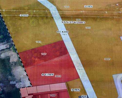 Działka inwestycyjna - MPZP - 4 U/MN