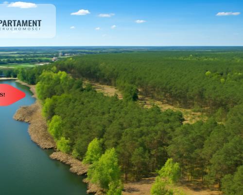 Działki z linią brzegową jeziora pod Toruniem