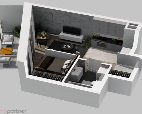 Kawalerka z sypialnią I nad rzeką I