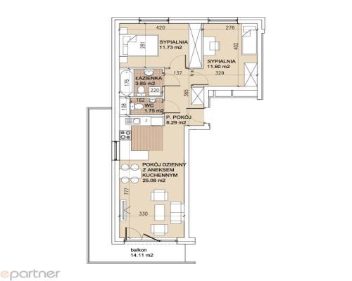 3-pokojowe mieszkanie na Sołtysowicach