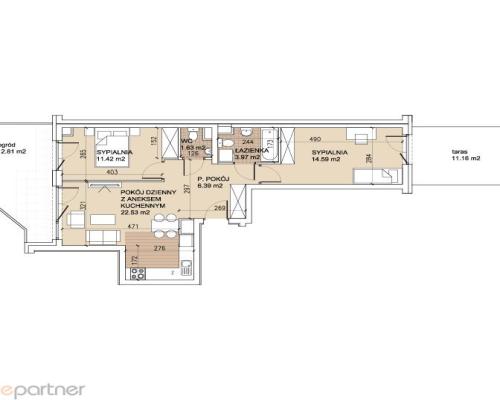 3-pokojowe mieszkanie na Sołtysowicach