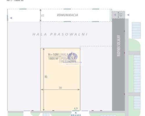 Bielany: magazyn 1740 m2