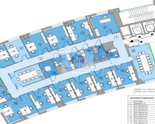 Ochota: lokal biurowy 410 m2 na wynajem