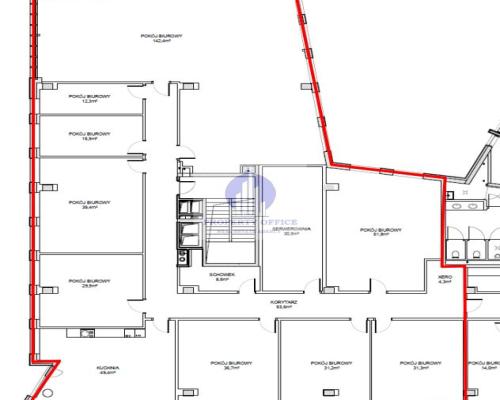 Mokotów: lokal biurowy 641,51 m2 na wynajem