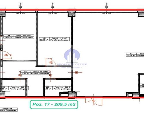 Mokotów: lokal biurowy 209,50m2 na wynajem