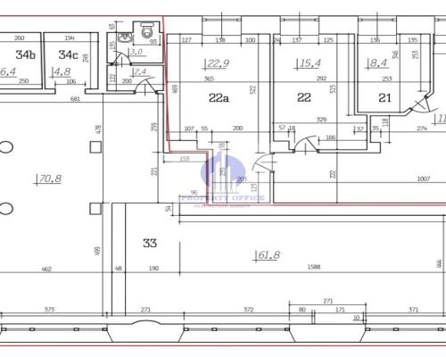 Śródmieście: lokal biurowo-usługowy 255,20m2 na wynajem