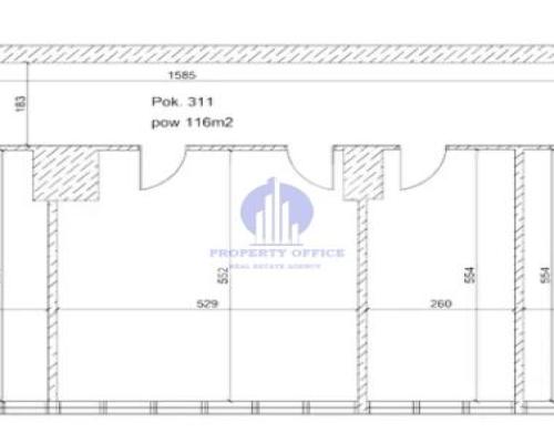 Śródmieście: lokal biurowy 116 m2 do wynajęcia