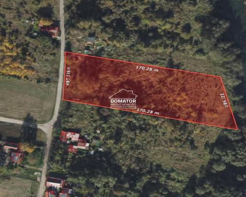 Działka budowlana 7600 m² nad rzeką Brdą.