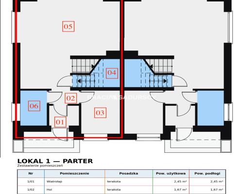 Domy w zabudowie bliźniaczej Trąbki piękna działka