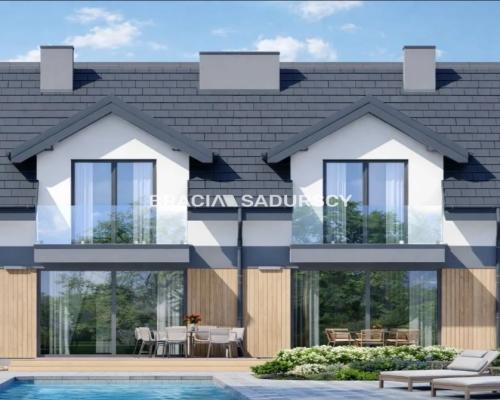 Domy w zabudowie bliźniaczej Trąbki piękna działka