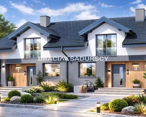 Domy w zabudowie bliźniaczej Trąbki piękna działka