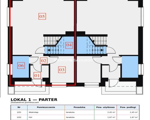 Domy w zabudowie bliźniaczej Trąbki piękna działka