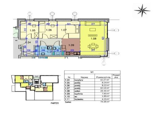 4 pok 75m2+ogródek GOTOWE