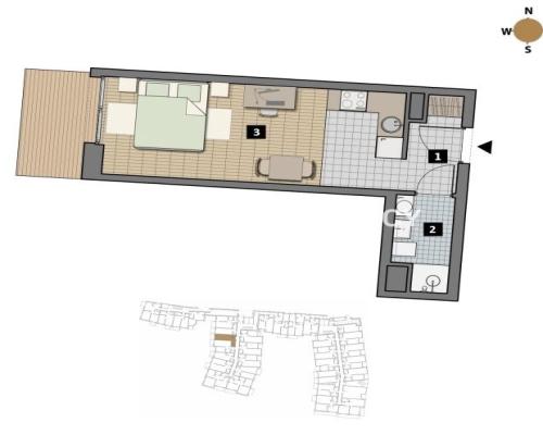 Dostępne mieszkania od 25m2 do 63m2. 