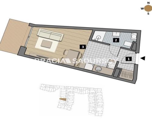 Dostępne mieszkania od 25m2 do 63m2. 