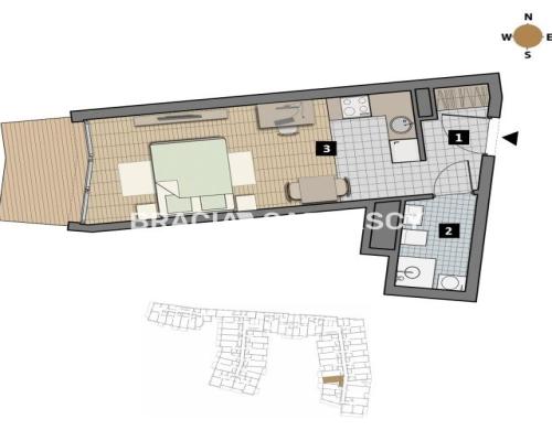 Dostępne mieszkania od 25m2 do 63m2. 