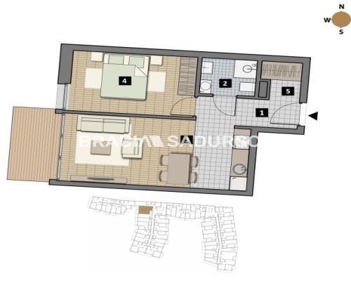 Dostępne mieszkania od 25m2 do 63m2. 