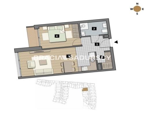 Dostępne mieszkania od 25m2 do 63m2. 