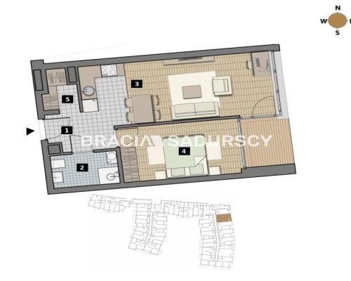 Dostępne mieszkania od 25m2 do 63m2. 