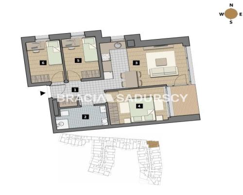 Dostępne mieszkania od 25m2 do 63m2. 