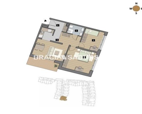 Dostępne mieszkania od 25m2 do 63m2. 