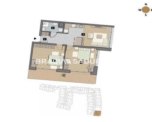 Dostępne mieszkania od 25m2 do 63m2. 