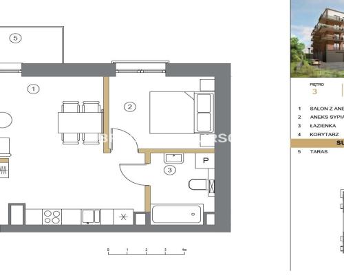 41m2 2pok + balkon / winda