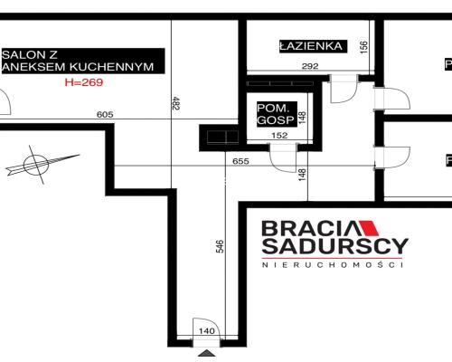 Osiedle FI, Podgórze, 3 pokoje z balkonem