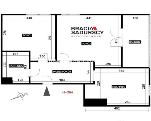 2 osobne pokoje, miejsce parkingowe, balkon