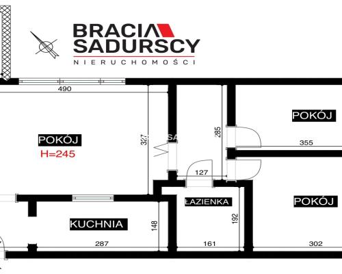 Bieńczyce, osiedle Strusia. 3 pokojowe mieszkanie o pow. 45,42 m 2 .                      Mieszkanie do remontu, na  3  piętrz
