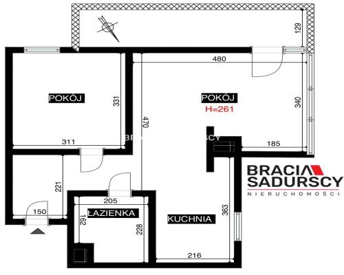 2 Pokoje balkon, centrum tramwaj Zakrzówek