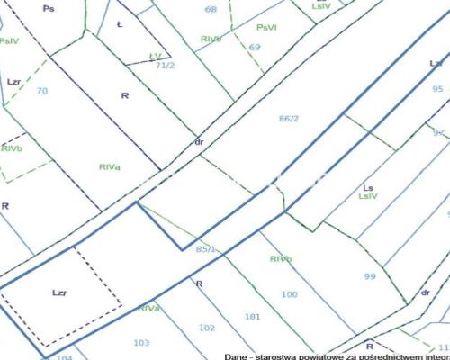 Działka rolna z możliwością zmiany na budowlaną
