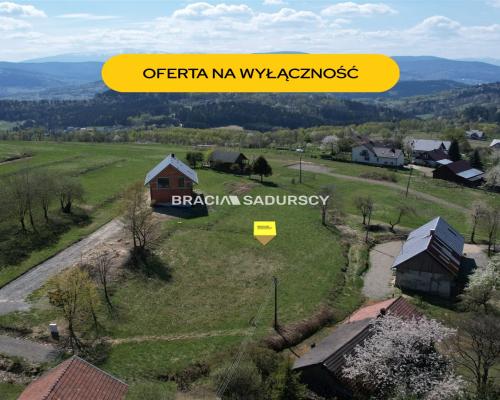 Działka budowlana o pow. 1596 m2  Krzeszów, gm. Stryszawa. Widokowa działka  położona w malowniczym Krzeszowie  w okoli