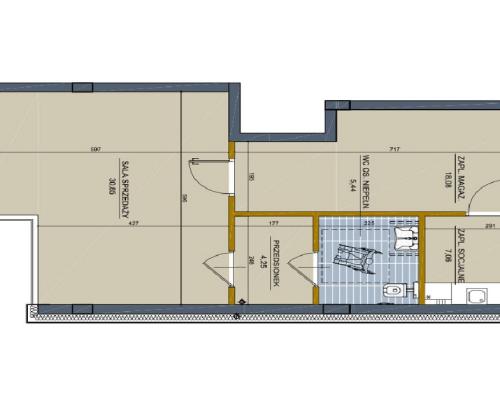 Nowy lokal 65 m2 parter, centrum