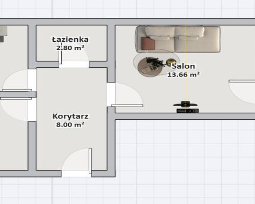 2 pokoje 44m2 Ul.Dubois