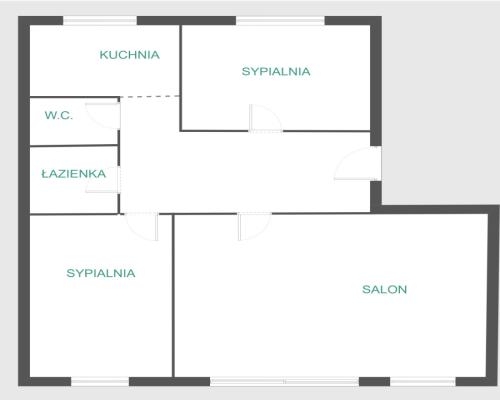 3 pokoje, ul. Wiejska | 1. piętro