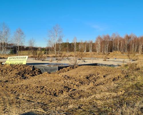 Działka 1000 m2, rozpoczęta inwestycja