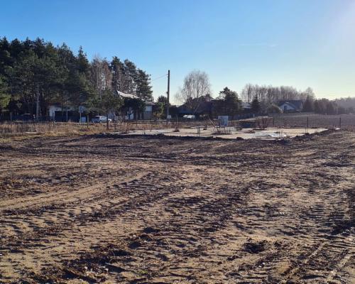 Działka 1000 m2, rozpoczęta inwestycja