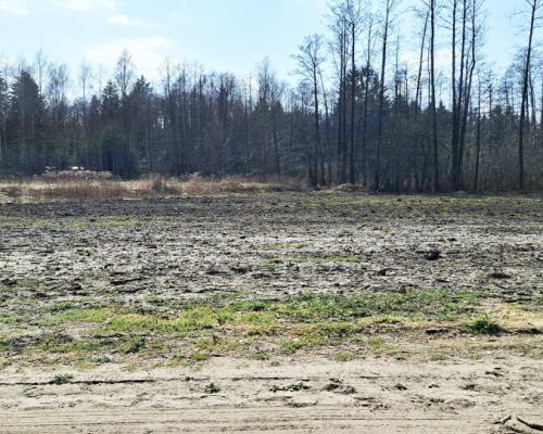 Działka budowlana pod lasem. 1085 m2