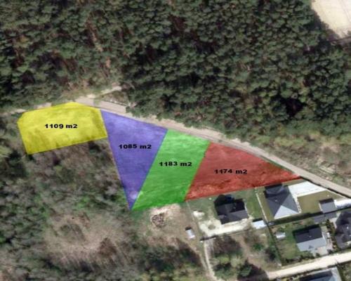 Działka budowlana pod lasem. 1085 m2