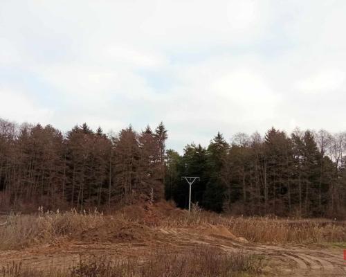 działka pod lasem blisko Białegostoku ze stawem