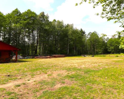 Działka budowlana, staw, ogrodzenie