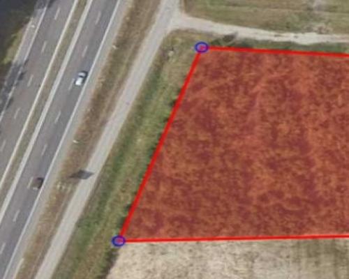 działka 4500 m2 przy DK 8