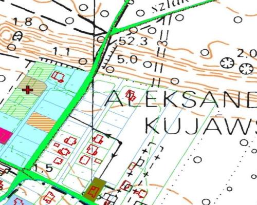 działka 1000 m² z WZ w Aleksandrowie Kujawskim