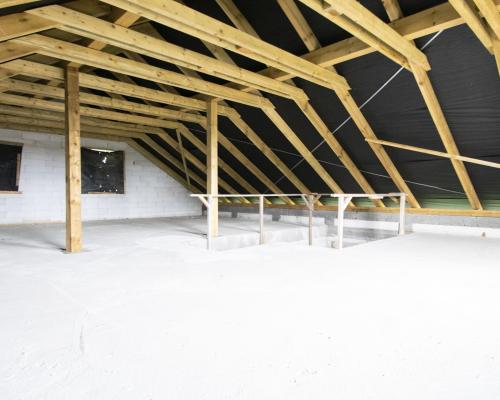 Dom wolnostojący w stanie surowym otwartym