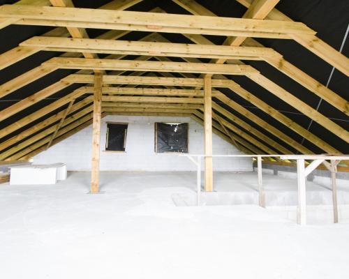 Dom wolnostojący w stanie surowym otwartym