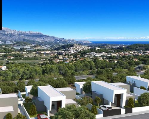 Wille z górach z widokiem na morze