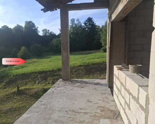 Dom w budowie nad rzeką dz. 2924 m²  Natura 2000